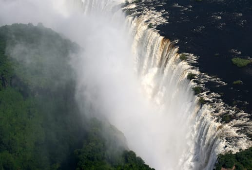A VIEW OF Victoria falls in Zimbabwe