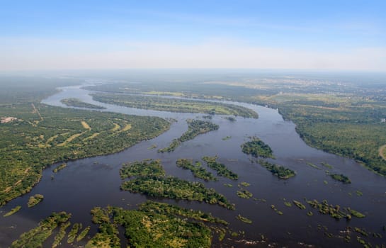 A VIEW OF Victoria falls in Zimbabwe
