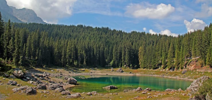 Lake Carezza in South Tyrol