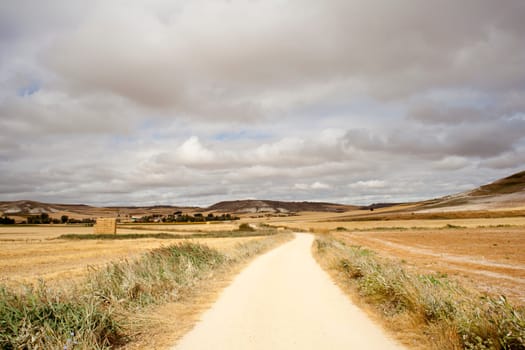 Road in the spanish countryside, way of st. James