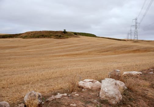 View of spanish countryside in the summer
