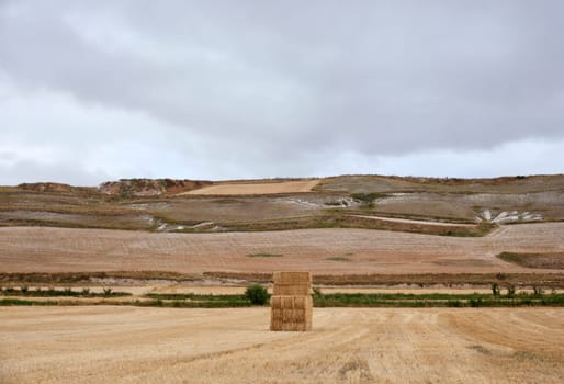 Bales of hay, spanish countryside
