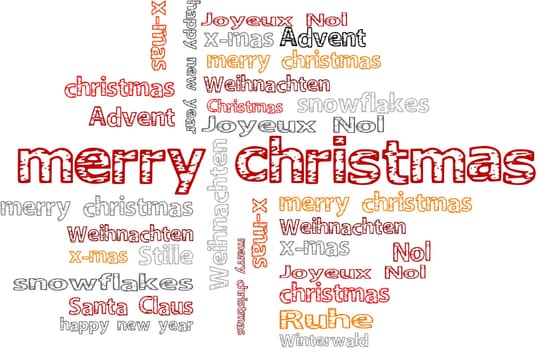 Christmas Buzzword Cloud Red Xmas