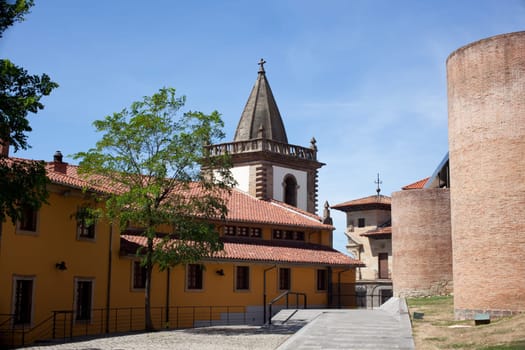 Tower with spire cittta in Gijon, Asturias - Spain
