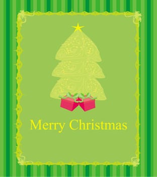 Abstract christmas tree card