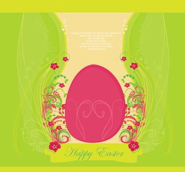 Easter Egg On Grunge Background
