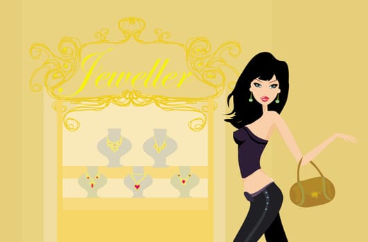 Girl and jewellerys