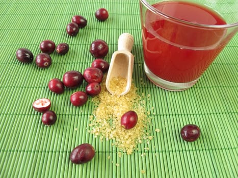Juice with cranberries