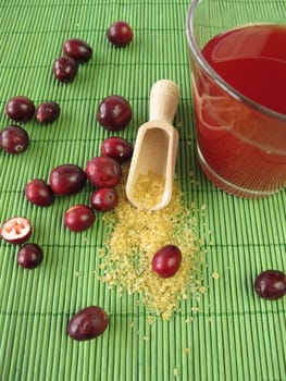 Juice with cranberries
