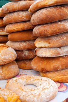 A lot of delicious breads