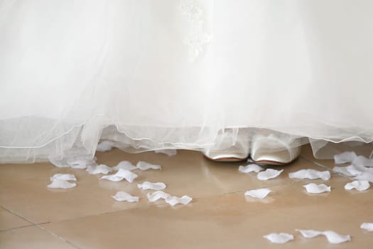 Bridal shoes in white