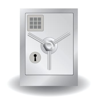 colorful illustration with metal safe  for your design