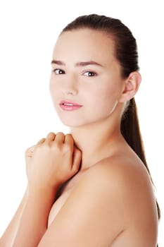 Beautiful teenager portrait, with healthy clean skin.