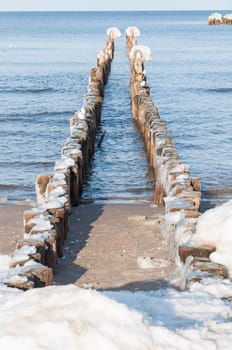 Groynes frozen