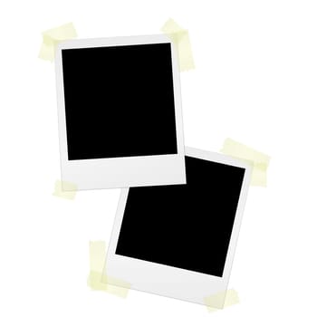 Polaroids with adhesive strips
