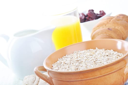 A bowl of oatmeal. Health Breakfast.