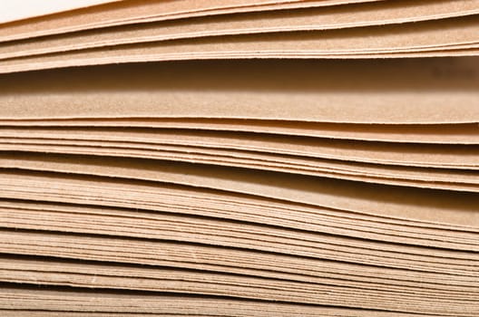pile of old books, close-up