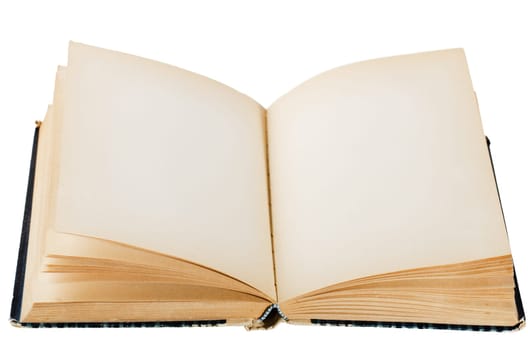 open old book, isolated on white