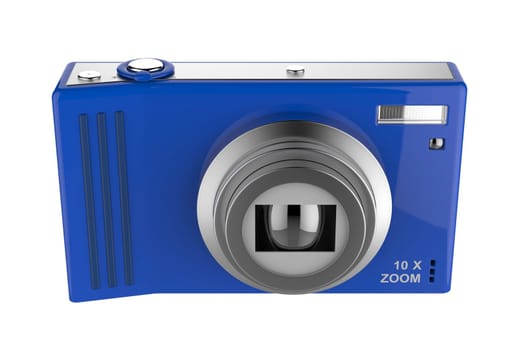 Front view of digital photo camera