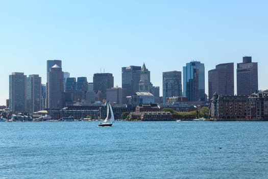 Boston skyline from East Boston, Massachusetts - USA