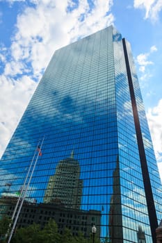 Back Bay John Hancock building in Boston, Massachusetts - USA