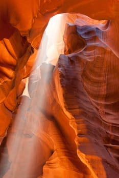 Light beam in Antelope Canyon in Arizona - USA