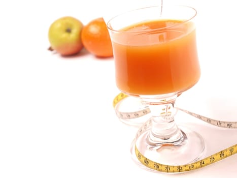 Orange Juice with a glass of water
