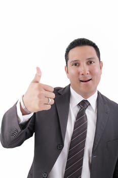 businessman with thumb up