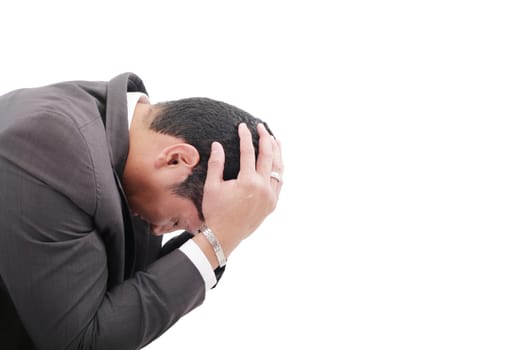 Depressed business man