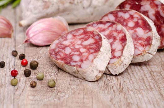 Italian Cacciatore Salami Sausage with Mold