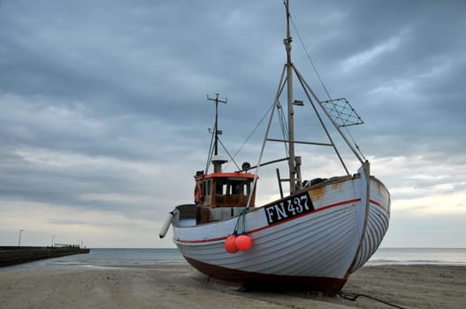 Fishing boat in the morning