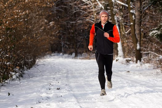 Joggers in winter