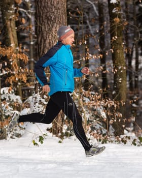 Joggers in winter