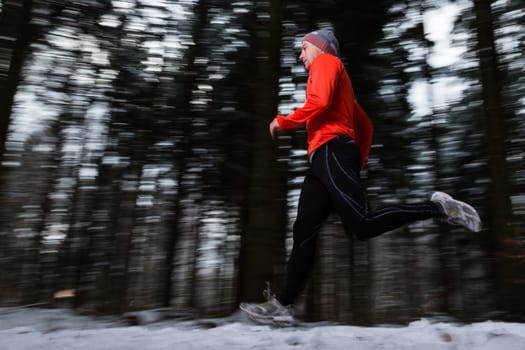 Joggers in winter