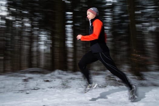 Joggers in winter