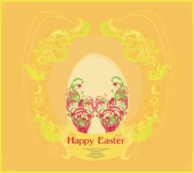 Easter Egg On Grunge Background