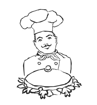 chef cook doodle illustration