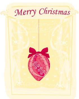 Christmas Framework style with bauble card