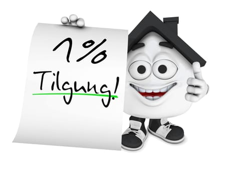 Small 3D House Black - 1 percent repayment