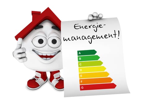 Small 3D House Red - Energy Management Concept 1