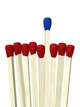 Match Concept - Blue Wins