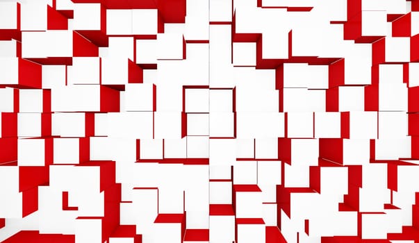 Background - Cube Mix White Red
