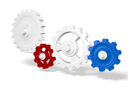 3D Gear Gear - Blue Red White