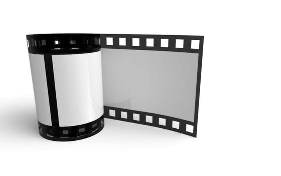 Small Film Reel - White Black 2