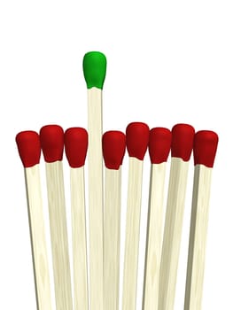 Match Concept - Green Wins