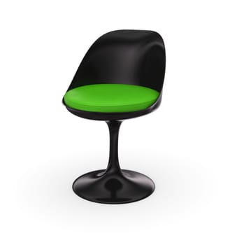 Retro Design Chair - Black Green