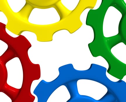 Colorful Gears - Green Red Blue Yellow 5