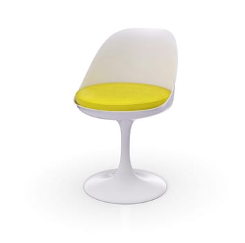 Retro Design Chair - Yellow White