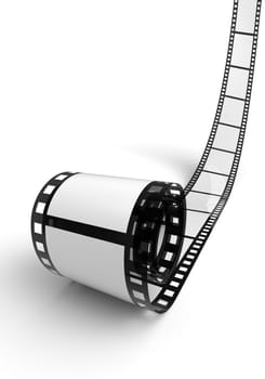 Blank Film Reel White Black 01