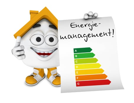 Small 3D House Orange - Energy Management Concept 1